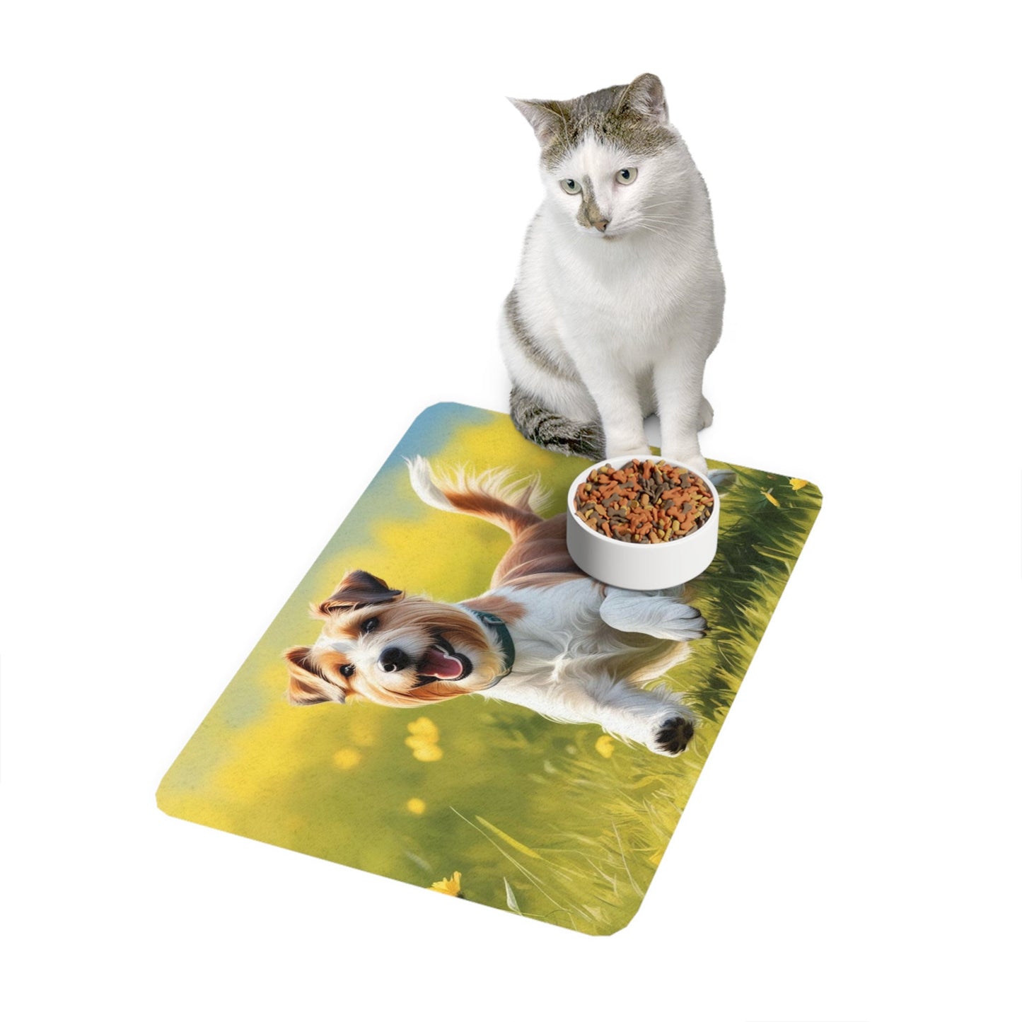 Tapis d'alimentation antidérapant pour animaux de compagnie – Tapis étanche pour chiens