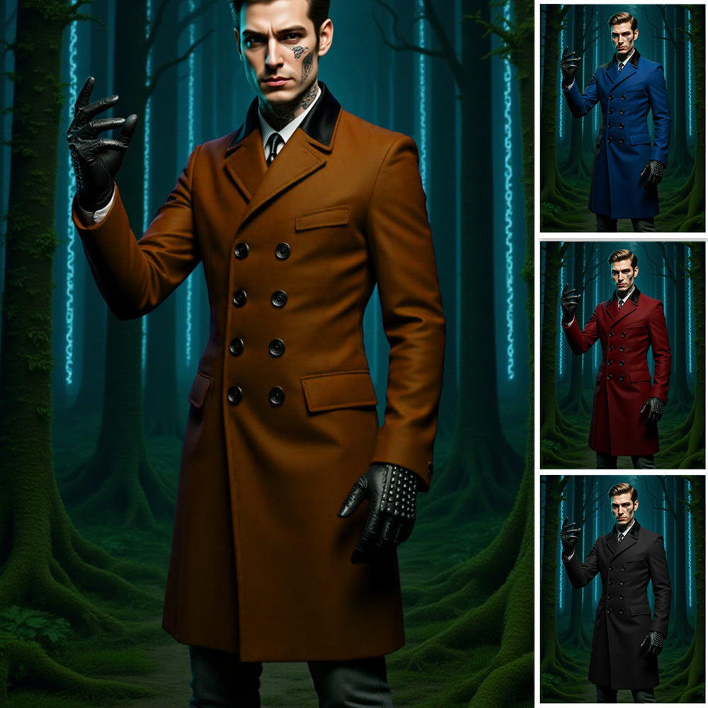 Mens Lined Wool Coat For Fall And Winter