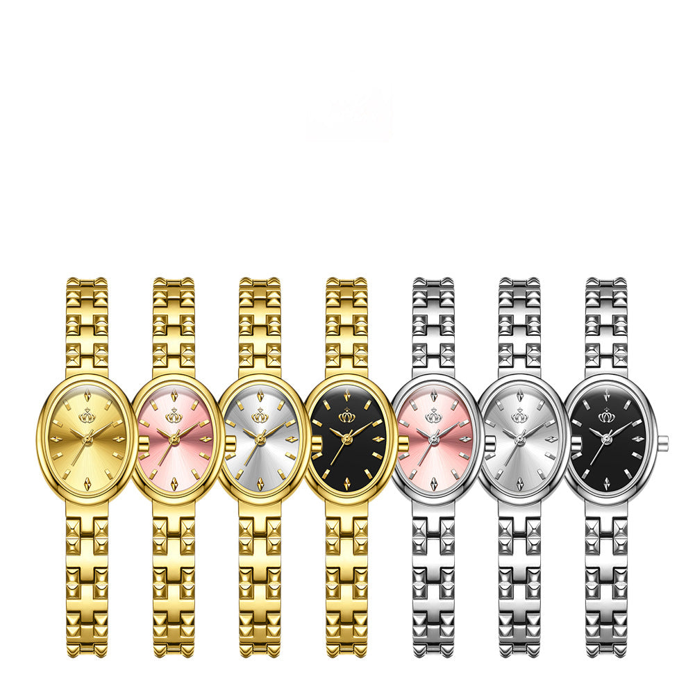 Affordable Luxury Quartz Watch With A Steel Bracelet For Women