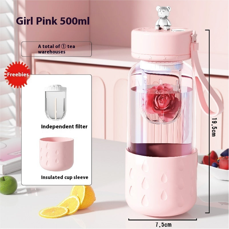 Magnetic Tea Infuser Glass Cup