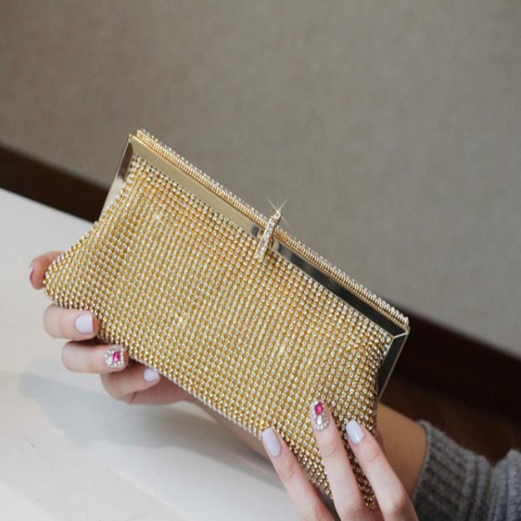Super Dinner Pack Rhinester Female Bag Bridal Clutch Chain