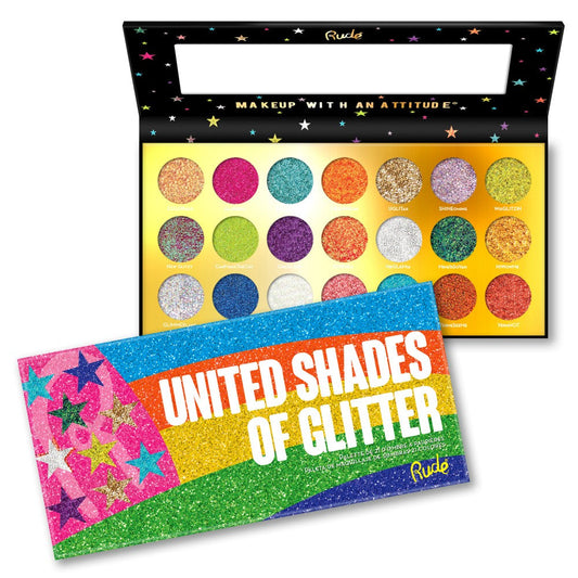 RUDE United Shades of Glitter - 21 gepresste Glitzer-Palette