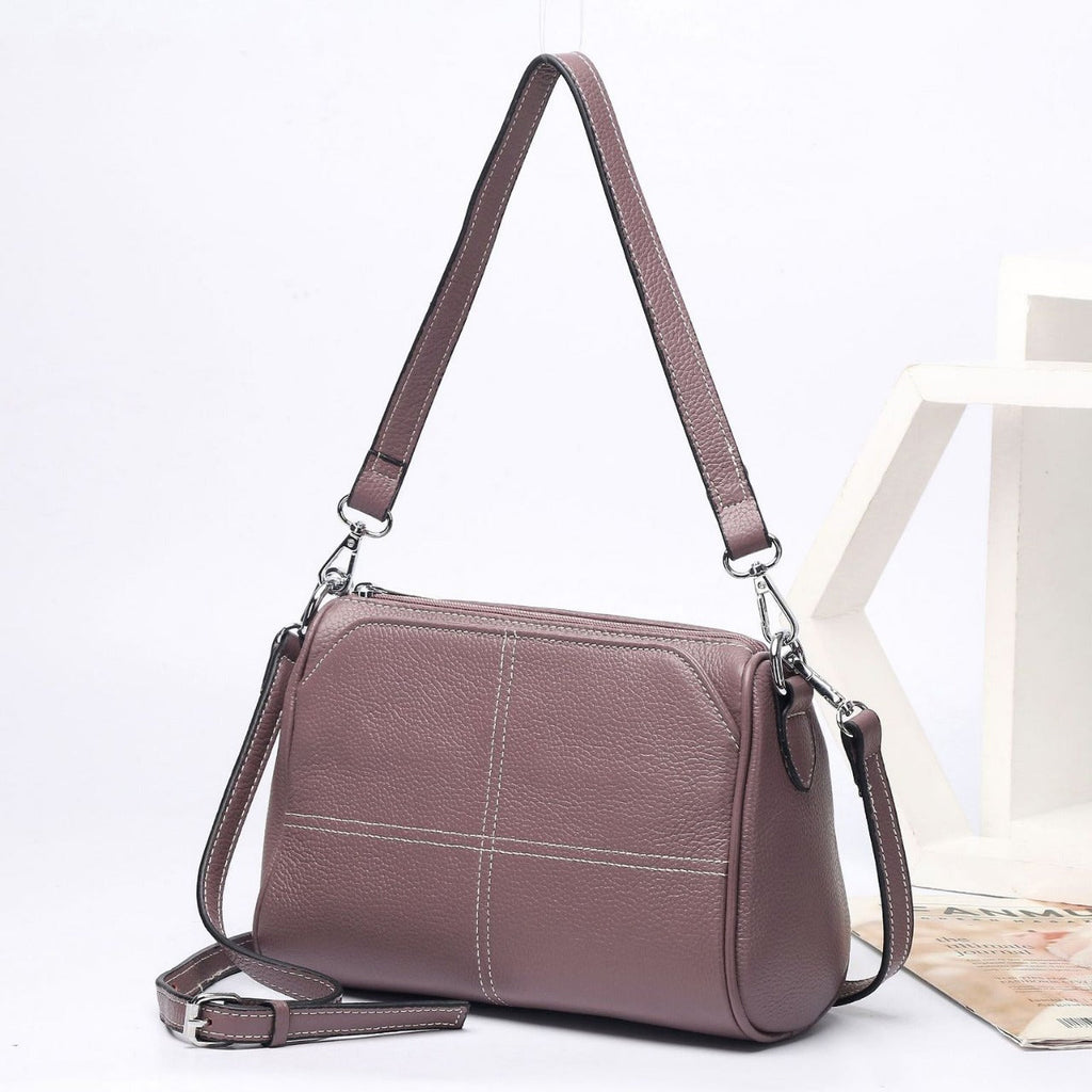 Women's Full-grain Leather Single-shoulder And Crossbody Bag