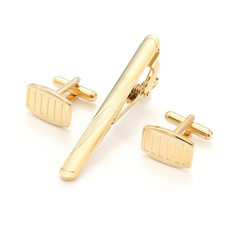Mens Formal Business Cufflinks And Tie Clip Set