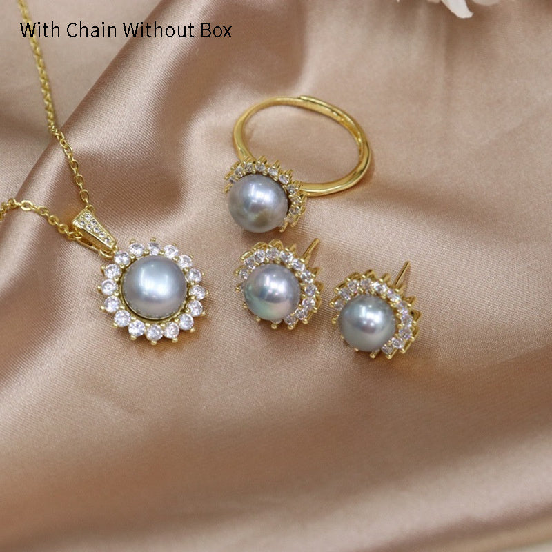 Freshwater Pearl Simplicity All-match Necklace Suit