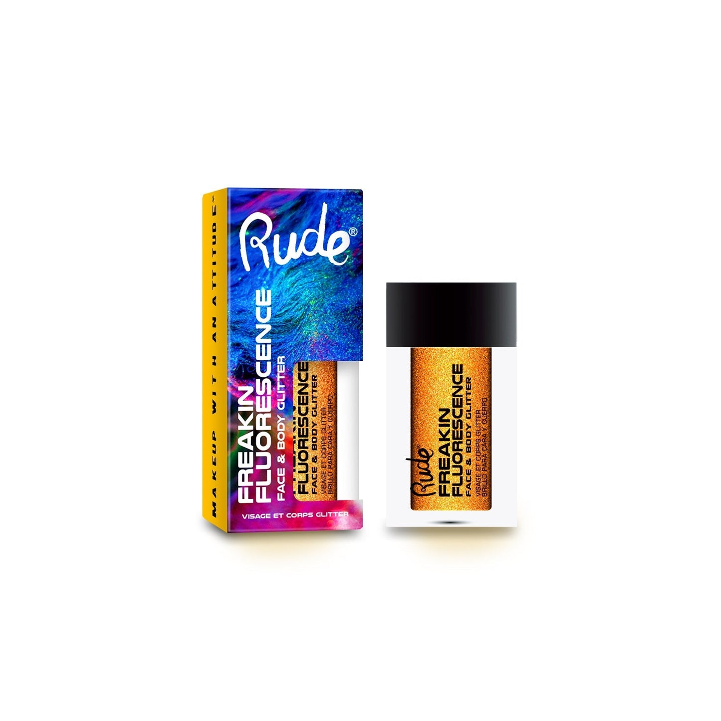 RUDE Freakin Fluorescence Gesichts- & Körperglitzer – Insomniac