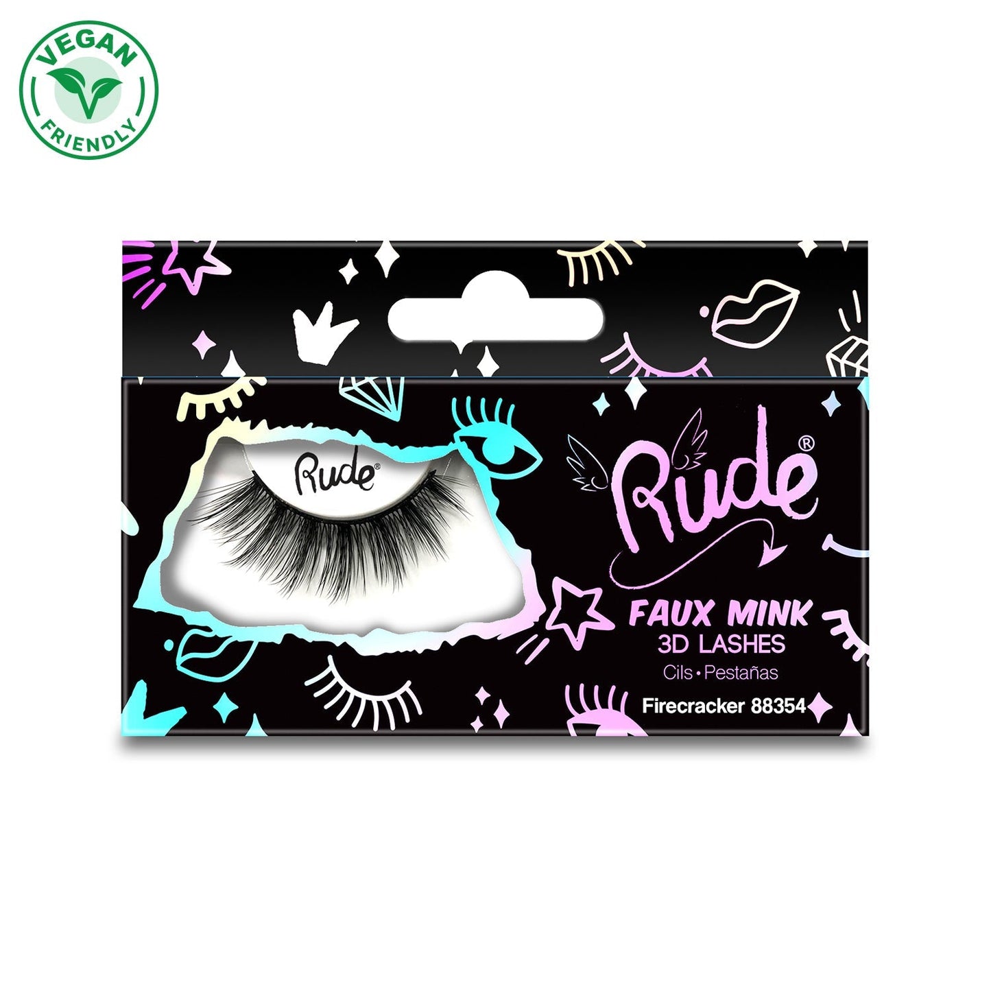 RUDE Essential Faux Mink 3D Wimpern - Firecracker