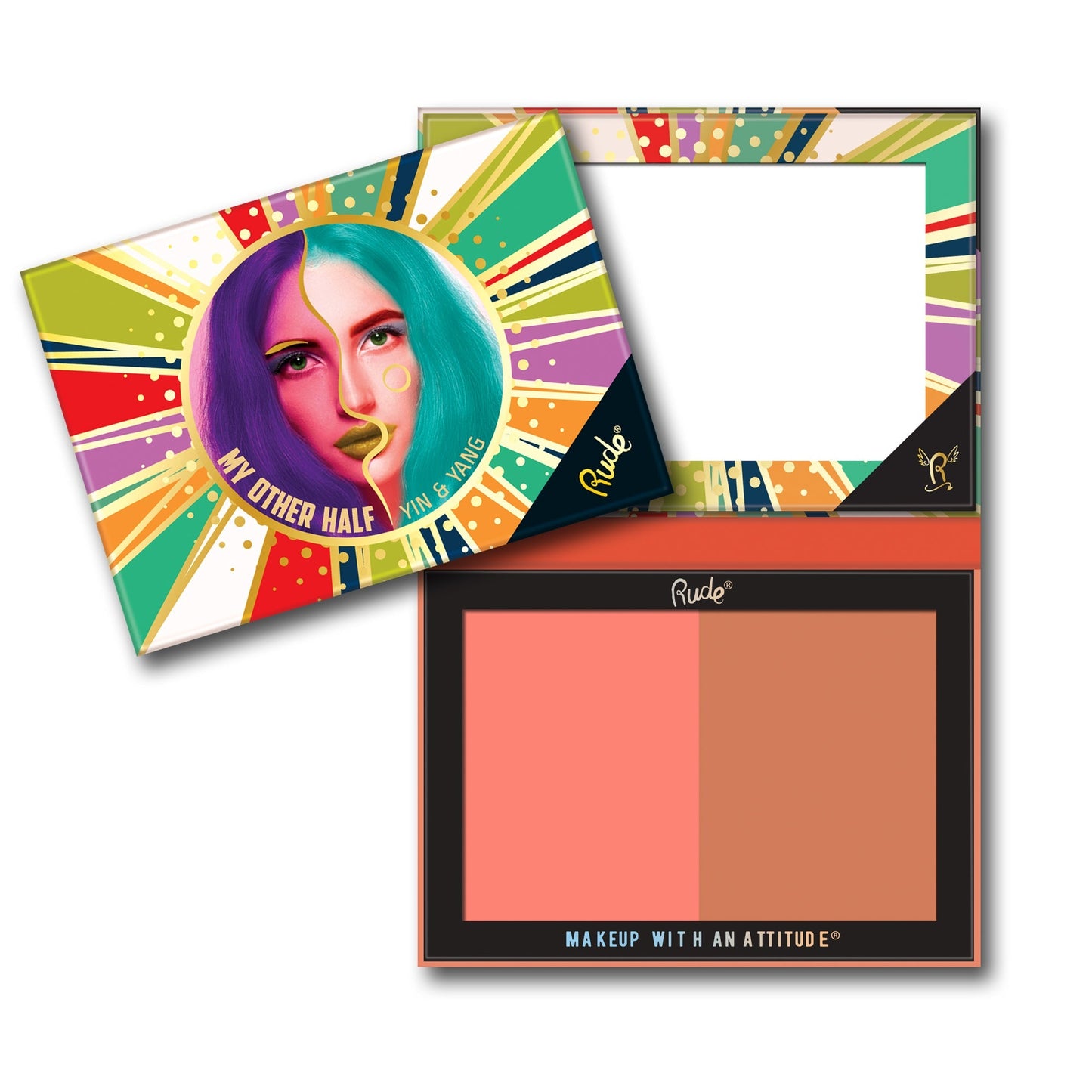 RUDE My Other Half Duo Shade Face Palette – Yin &amp; Yang
