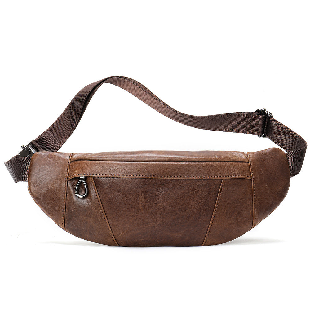 High-end Full-grain Leather Chest Bag