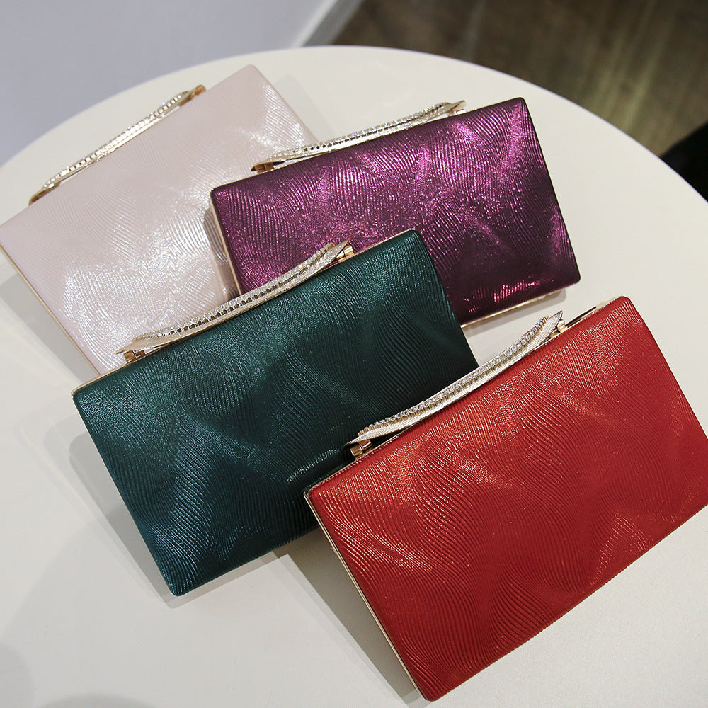 Dinner Party Fashion One-shoulder Clutch Dress All-match Small Square Bag