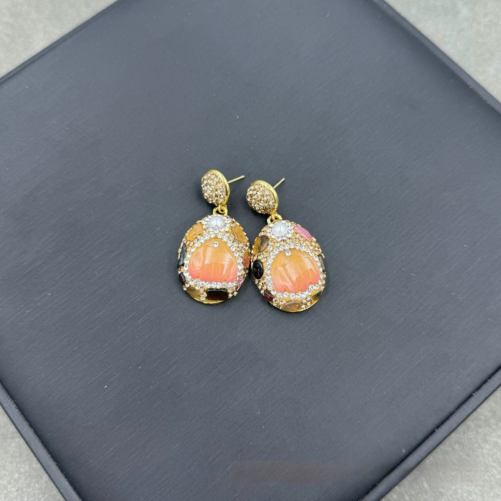 New Natural Tourmaline Inlaid Pearl Flower-shaped Suit