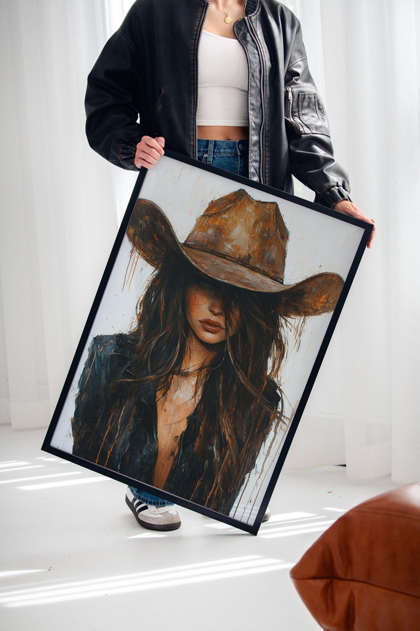 Whiskey Dust – Kühner Western-Cowgirl-Druck
