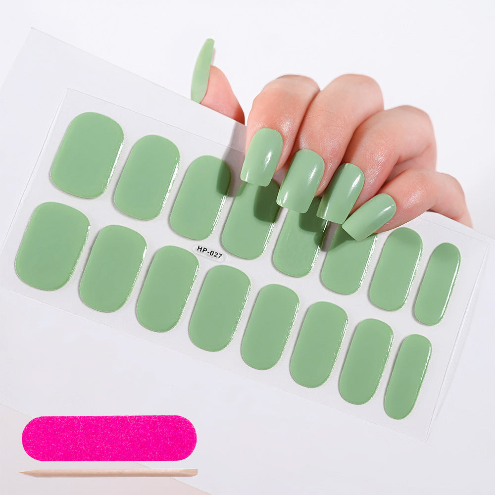 Waterproof And Durable Second Generation Semi-cured UV Nail Beauty Stickers