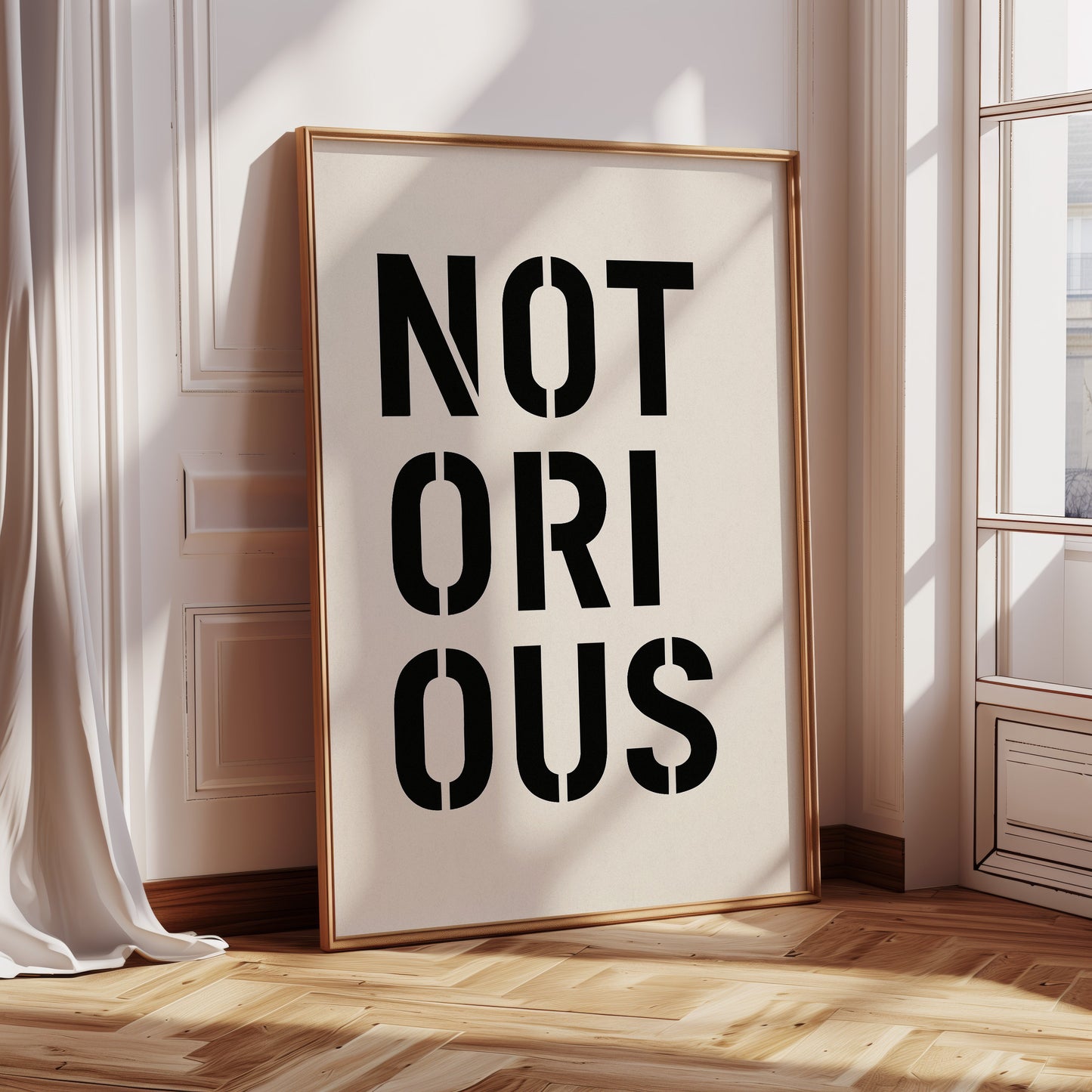 Notorious Bold Stencil Typografie-Druck