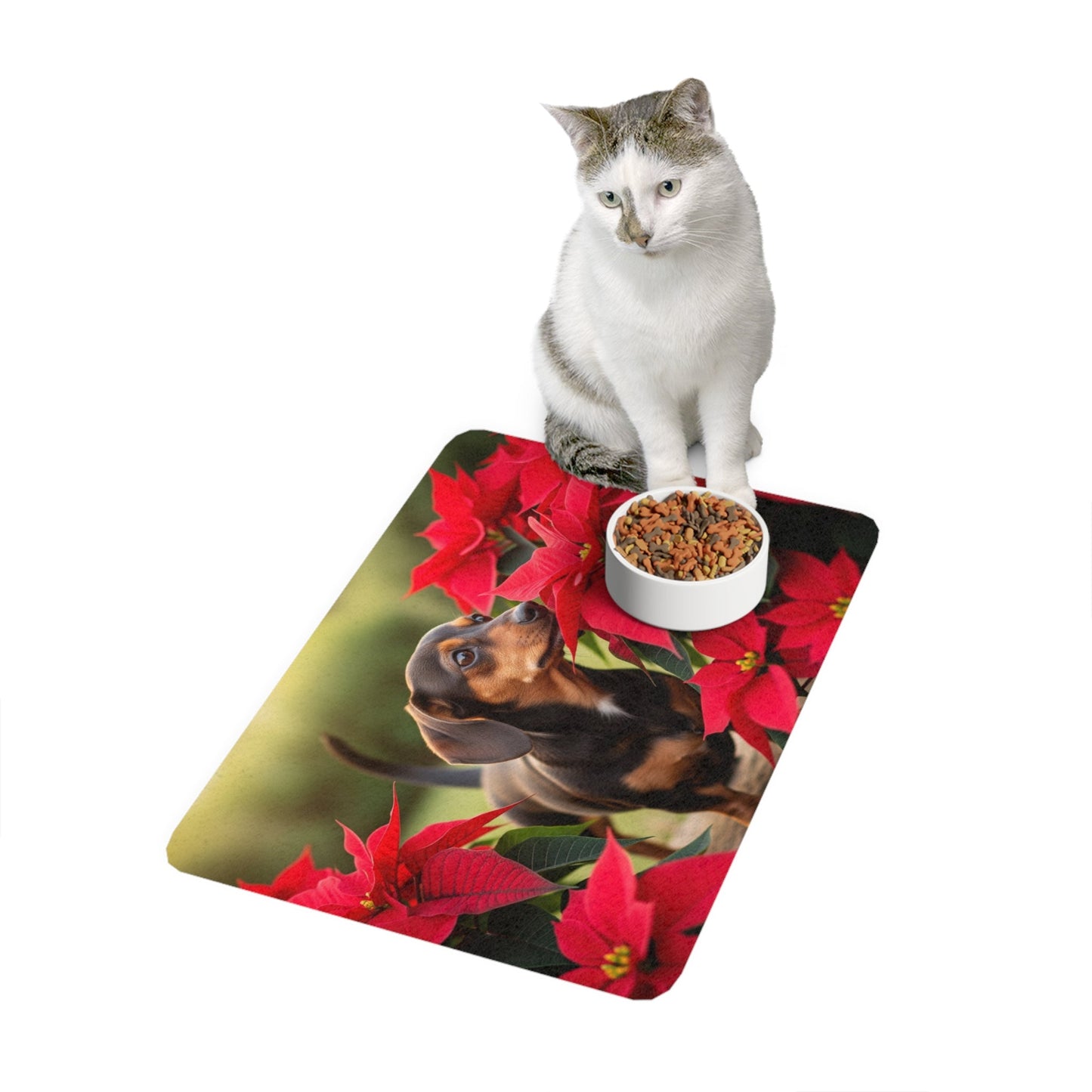 Tapis antidérapant pour animaux de compagnie – Tapis d'alimentation étanche pour chiens