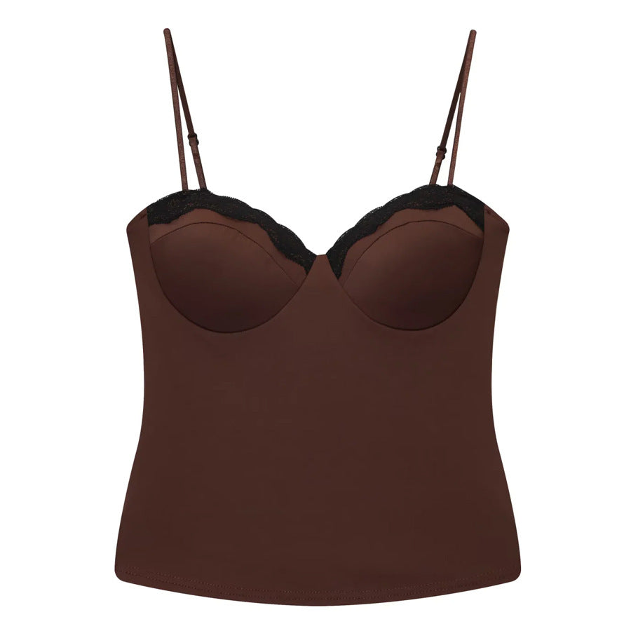 Lace Camisole, Women's Outerwear Sleeveless Vest, Camisole For Layering
