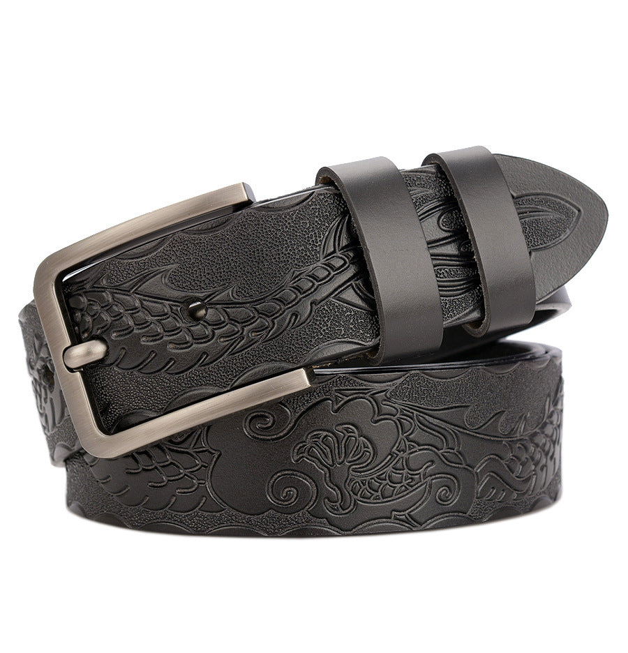 Carved Craft Men's Cattlehide Leather Belt