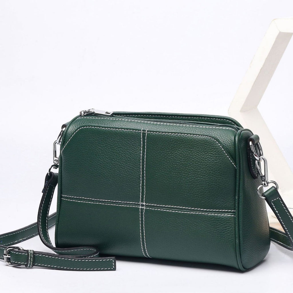 Women's Full-grain Leather Single-shoulder And Crossbody Bag