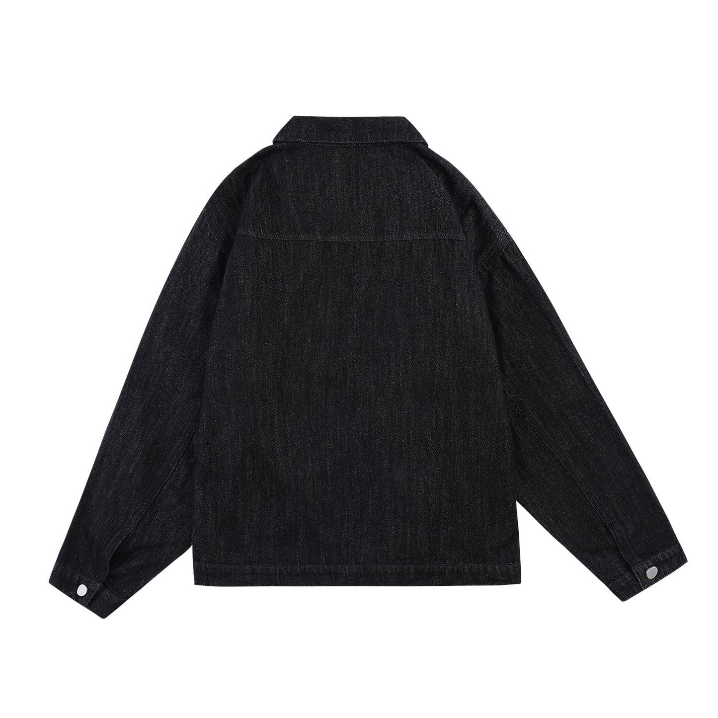 Jeansjacke mit weinendem Skelett