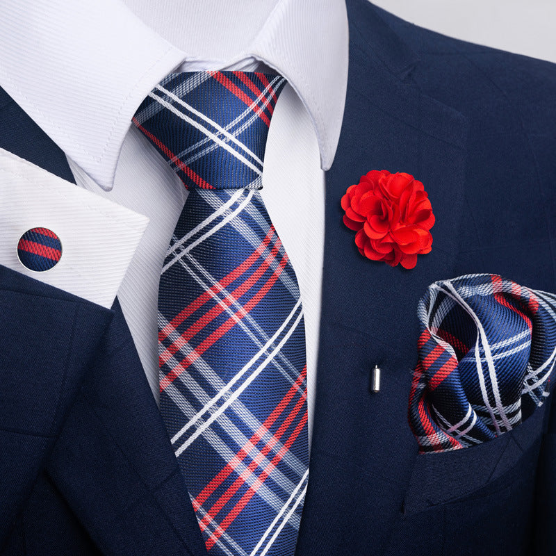 Men's Tie Suit Pocket Square Combo 8