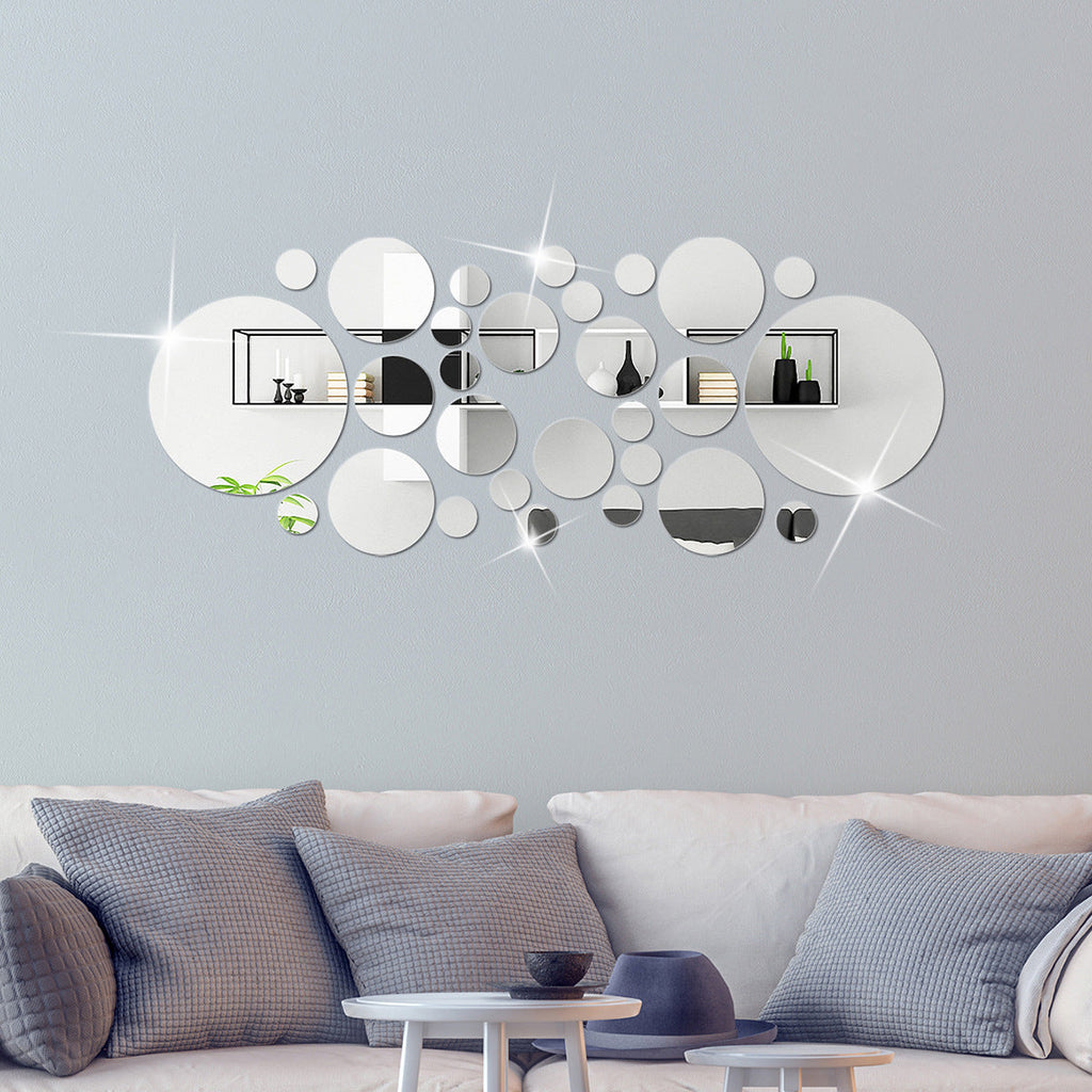 Big And Small Circles Mirror Sticker 3D Stereo Acrylic Wall Decoration