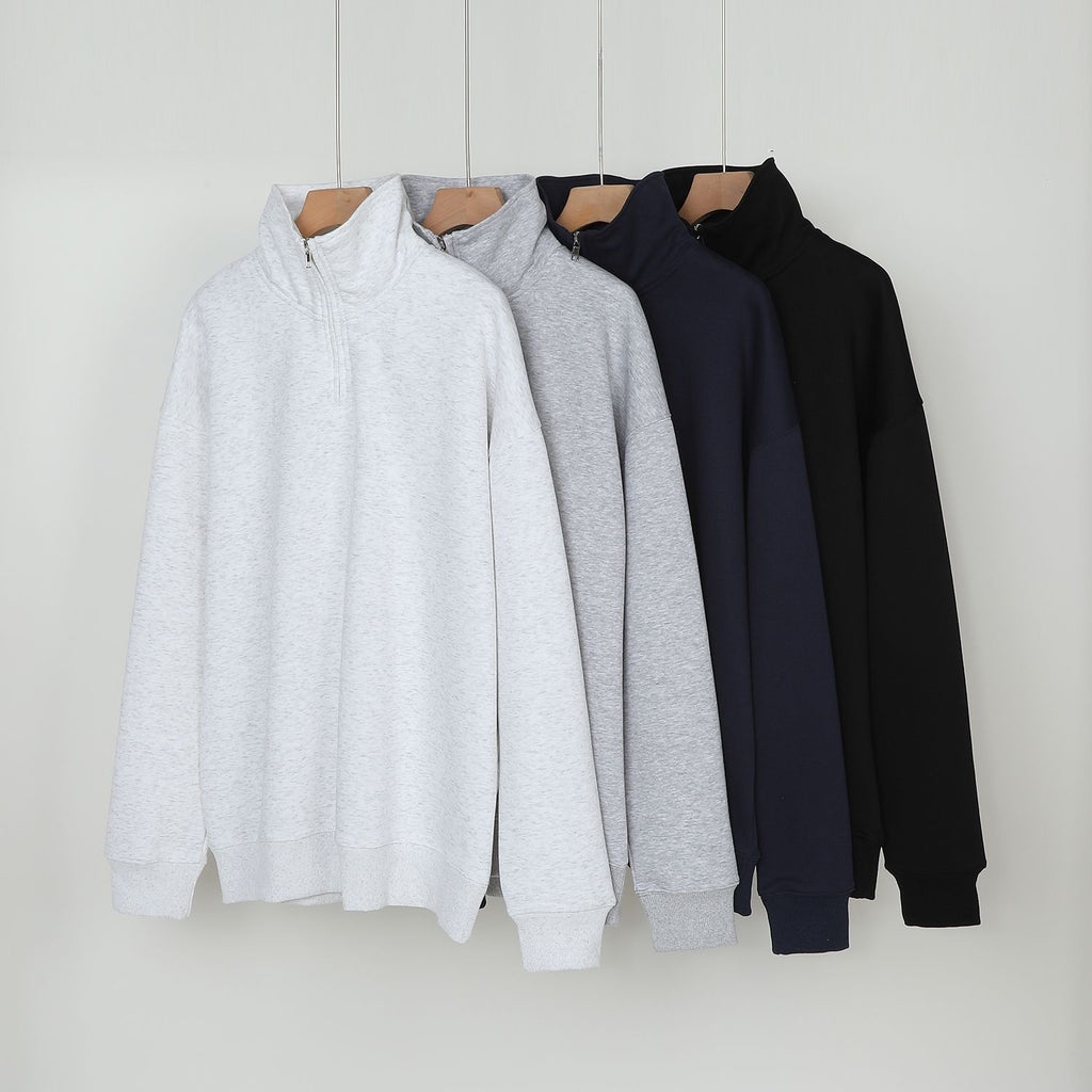 Women's  Premium Half-zip Stand-up Collar Hoodie