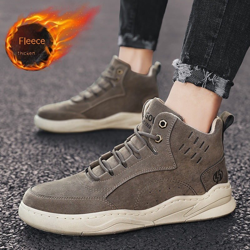 Business Herren High-Quality Freizeitschuhe Mode Trend Herren Sport-Lederschuhe Bequeme Schnürschuhe Rutschfeste Wanderschuhe Leder Luxus Rutschfeste Wanderstiefel Outdoor Leichte Schuhe