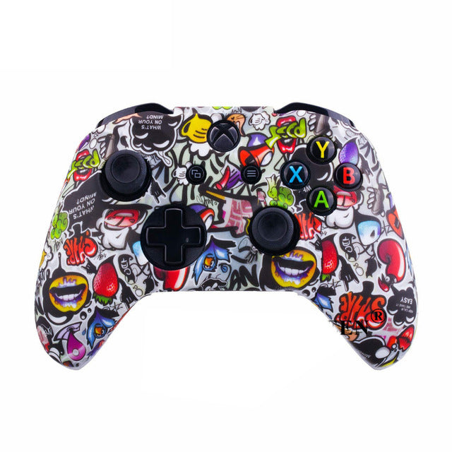 New Camouflage Silicone Gamepad Cover+2 Joystick Caps For Controller Silicone Cover Skins Protector Case Accessories For Wireless/Wired Gamepad Joystick