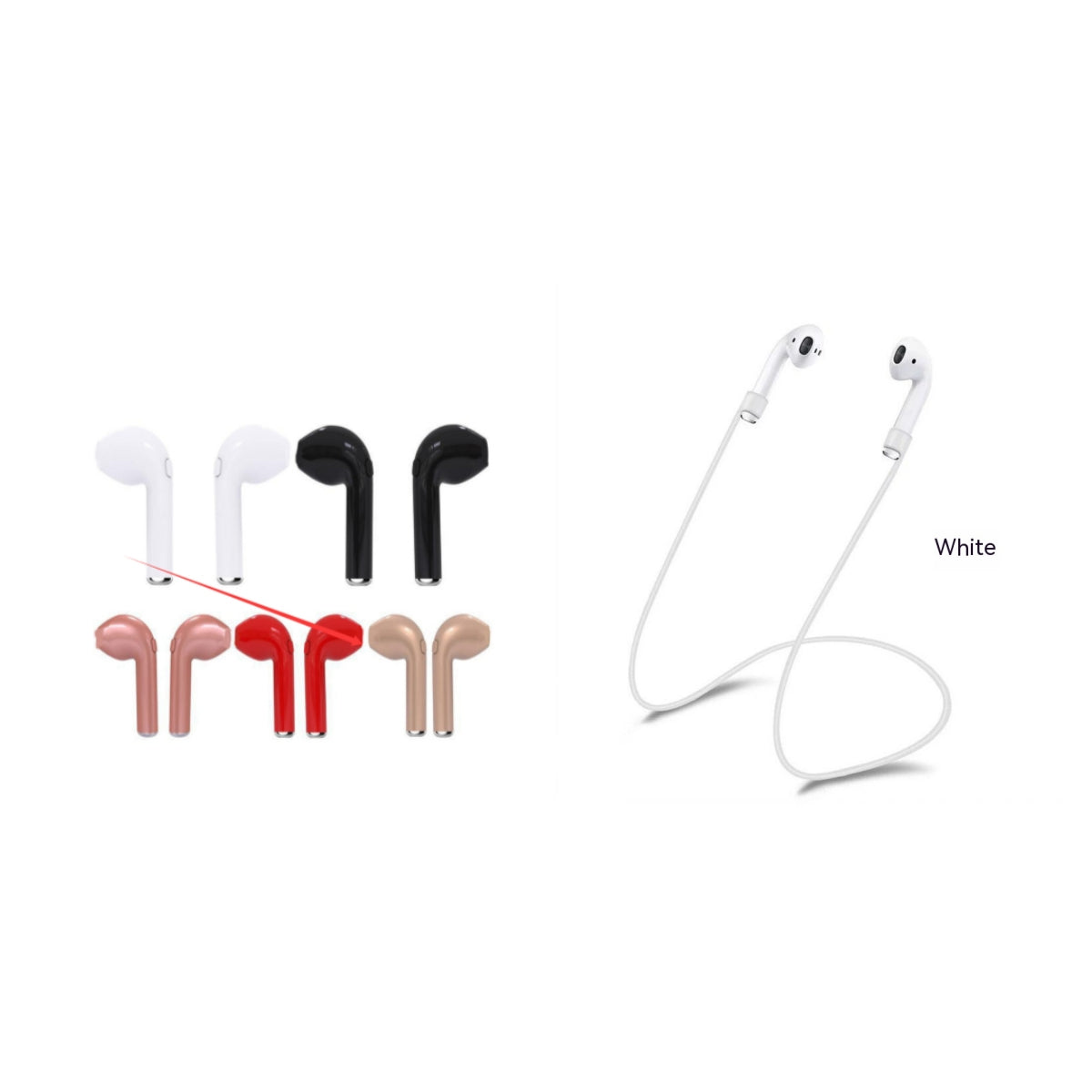 Wireless Bluetooth Earphone Earbuds Head With Mic with cables for all phones