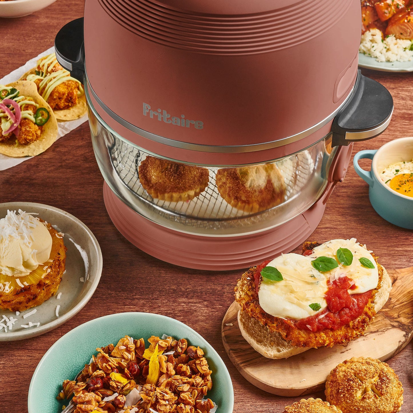 Friteuse à air autonettoyante et friteuse à air non toxique – Rose mauve