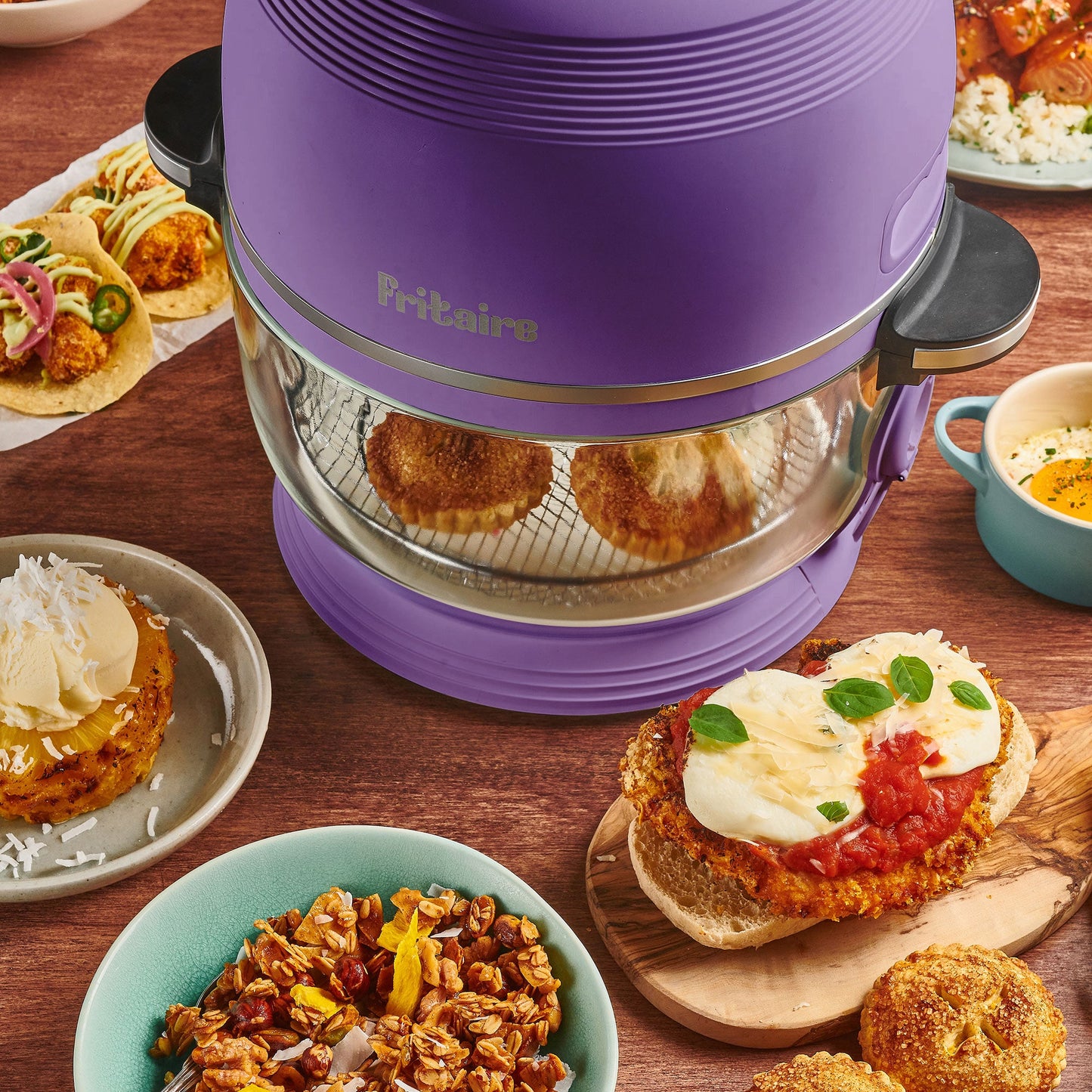 Fritaire Self-Cleaning Air Fryer™ | Non-Toxic 9-in-1 Glass Bowl | Lavender