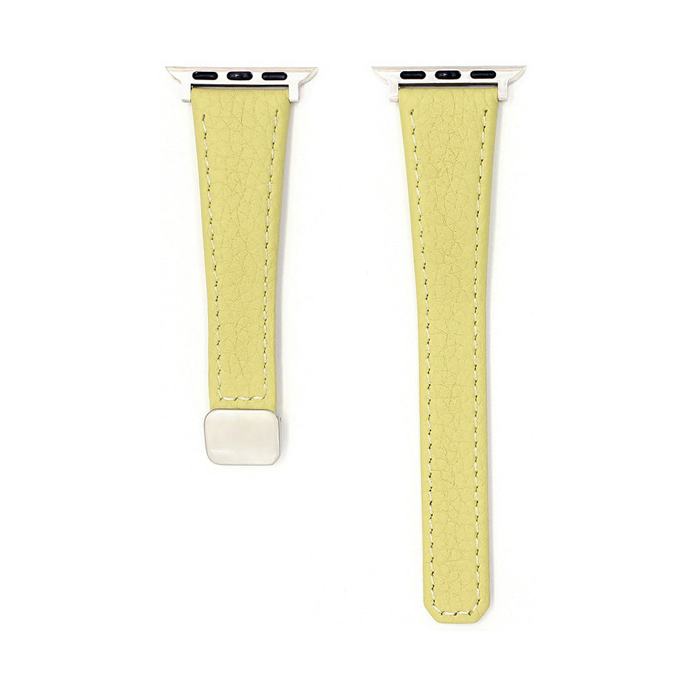 Litchi-pattern Genuine Leather Watch Strap For Watch Straps