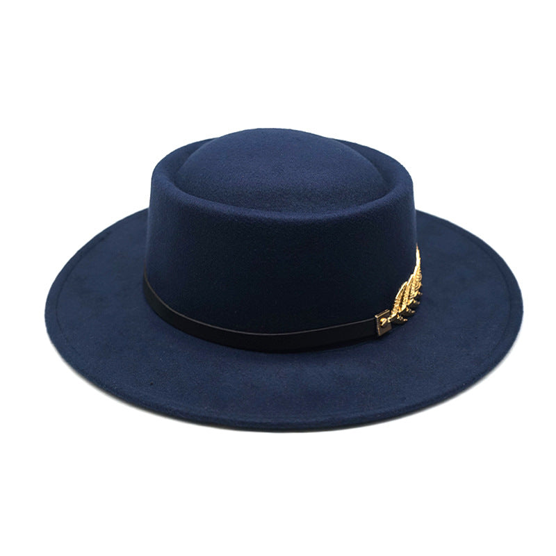 Retro AutumnWinter Wide-Brimmed Wool Jazz Hat