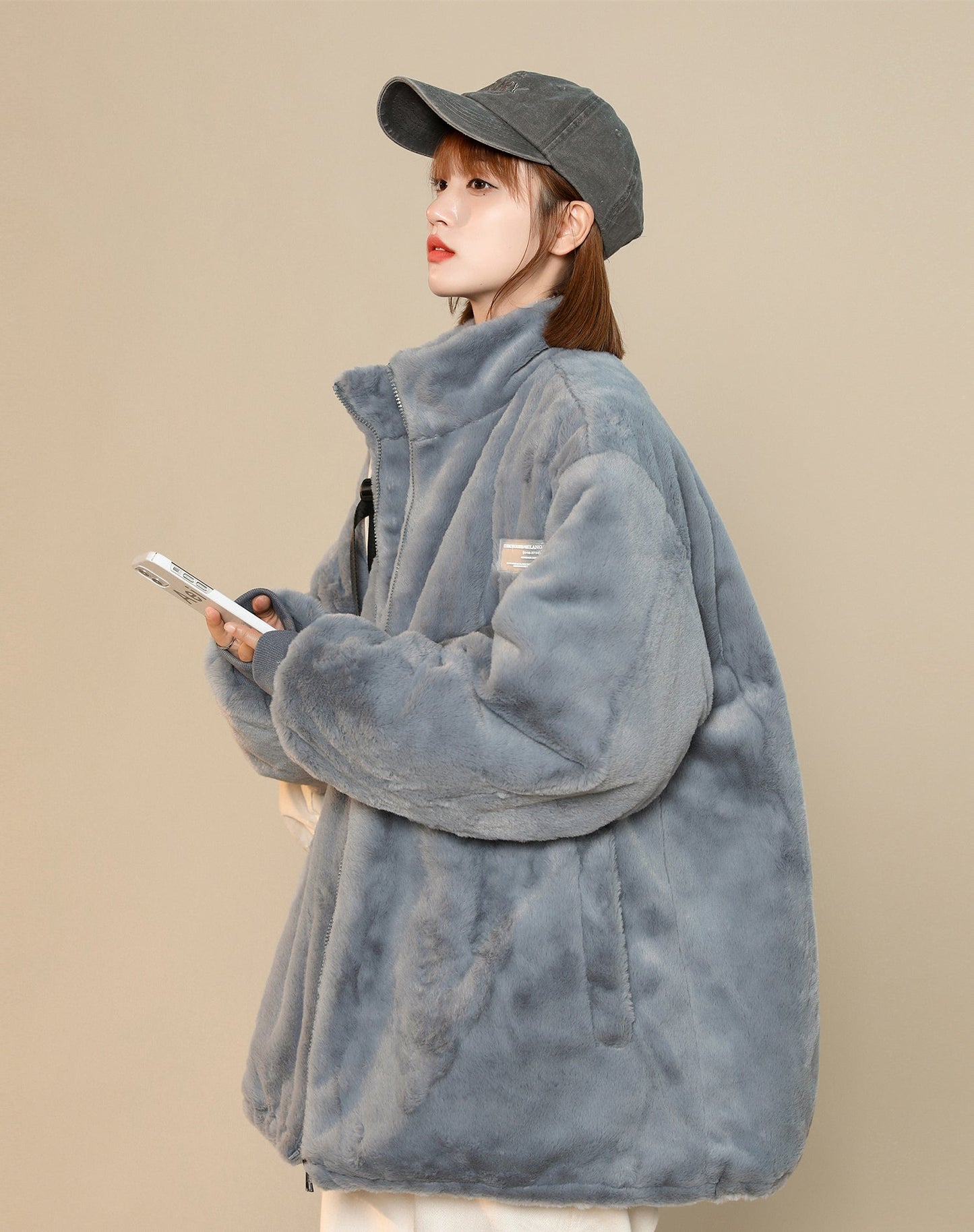 VX11 Pelz-Winterjacke für Damen