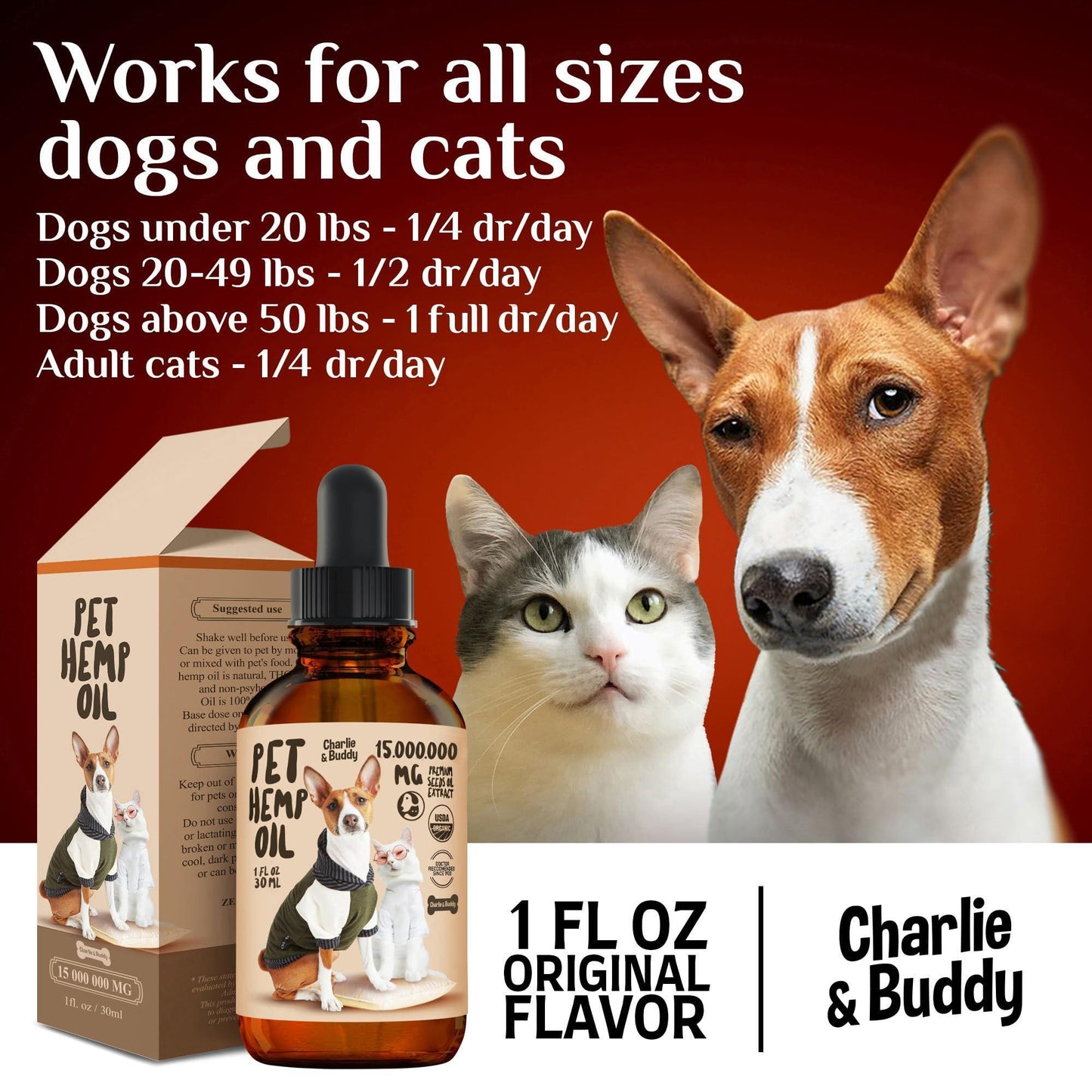 Hemp Oil for Dogs & Cats Hip & Joint & Skin Support
