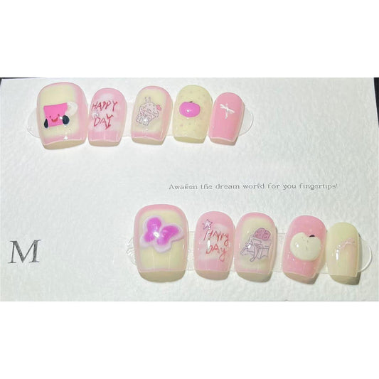 1078 Handmade Nail Wear Nail Art Reusable Press on Nails False Nails