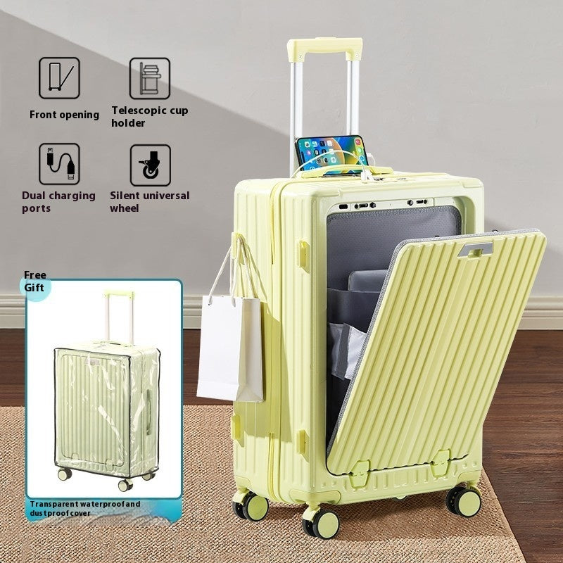 Front Open Cover Multifunctional Trolley Case