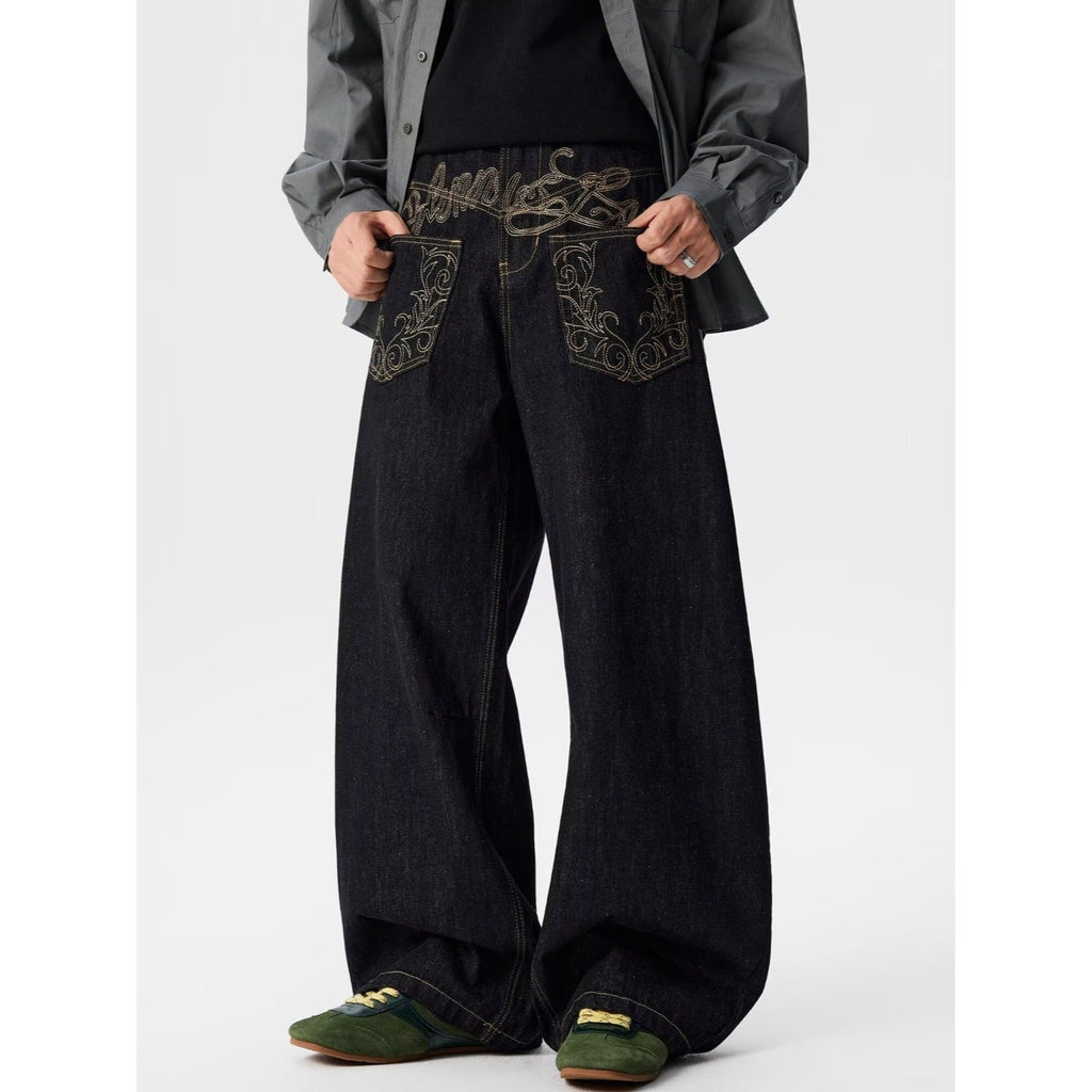 American-style Streetwear Retro Machete Jeans