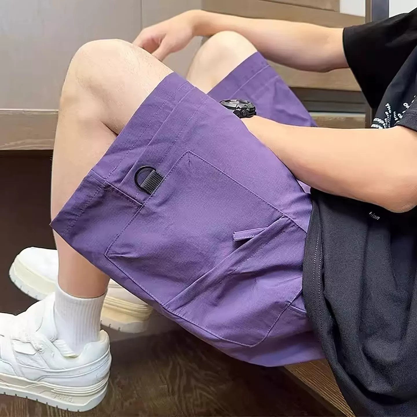 Mens Athletic Shorts American-style Vintage Casual