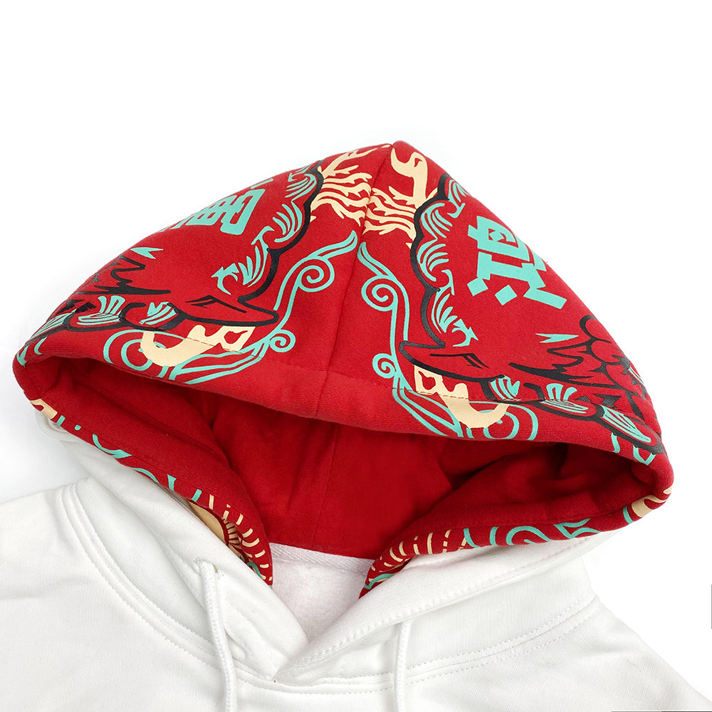 Sweat à capuche Double Dragon Rouge