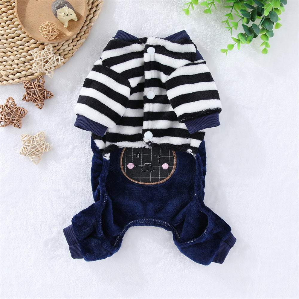 Pet Warm Thickened Flannel Four-leg Clothing