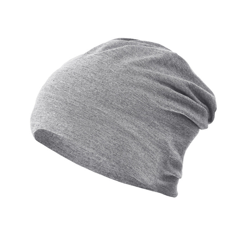 All-season, Versatile Solid-color Slouchy Beanie With A Knitted Wrap-around Design