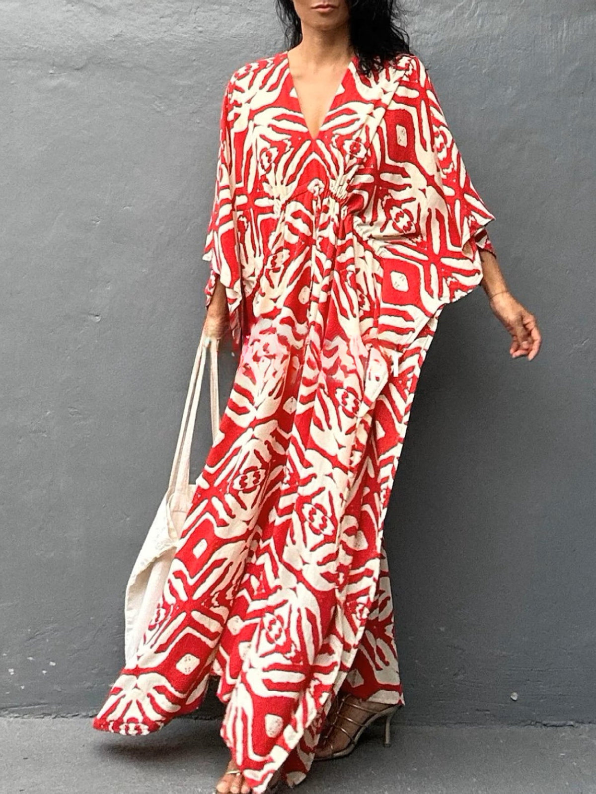Drawstring Beach Cover-up Sun Protection Clothing Blouse