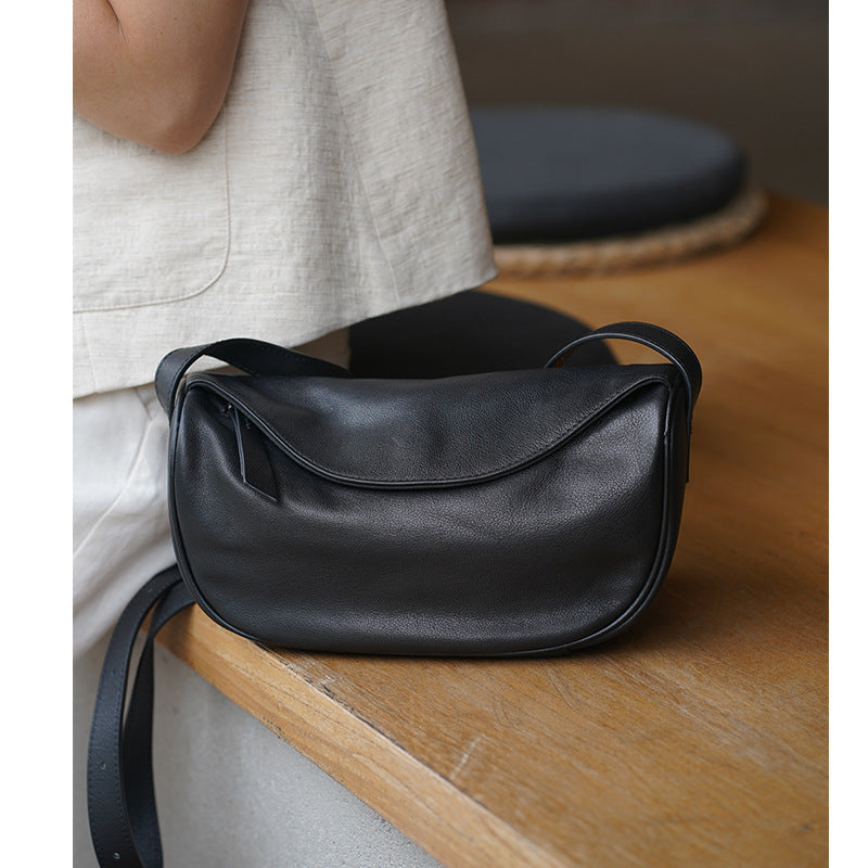 First-layer Cowhide Genuine Leather Crossbody Bag