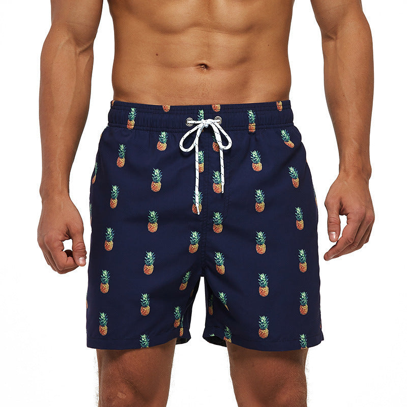 Mens Fashionable Sports Beach Shorts With 3D Digital Print, European And American Style