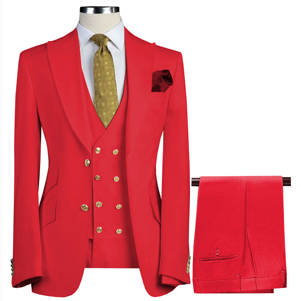 Casual And Versatile Mens Suit Vest Three-Piece Set