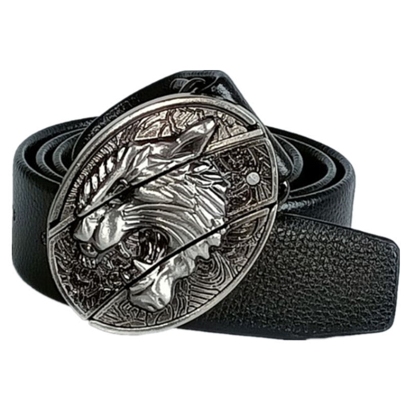Smooth Buckle For Self-defense Trendy Punk-style Belt Buckle With A Distinctive Look