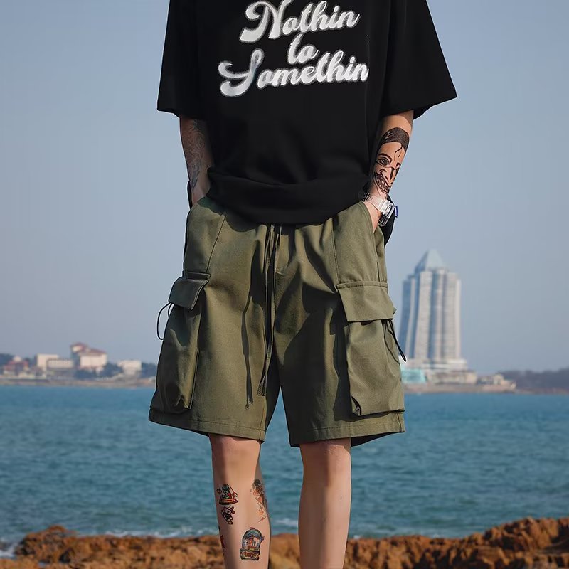 New-style Casual Mens Capri Pants With Large Pockets