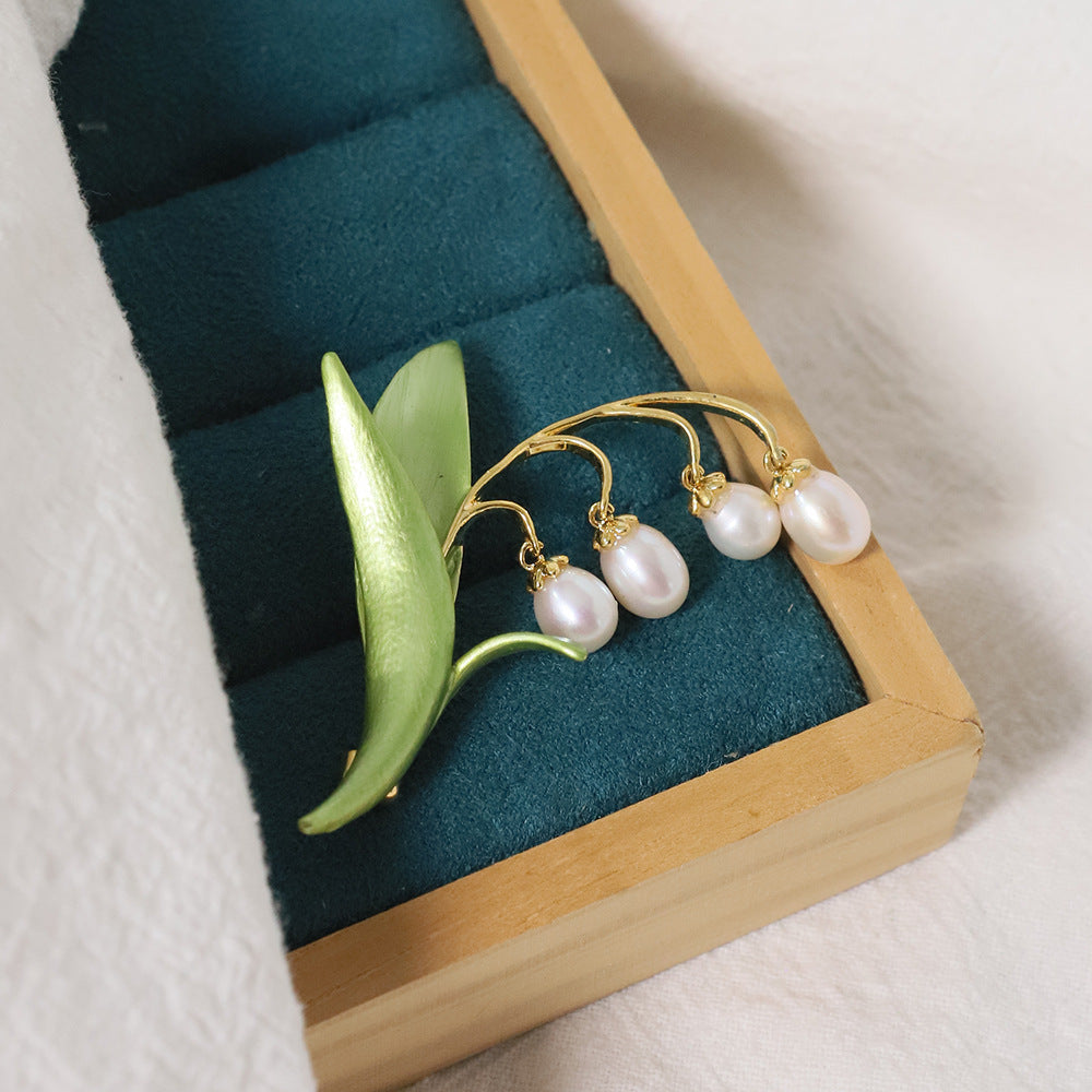 Lily Of The Valley Elegant Womens Copper-Plated Brooch