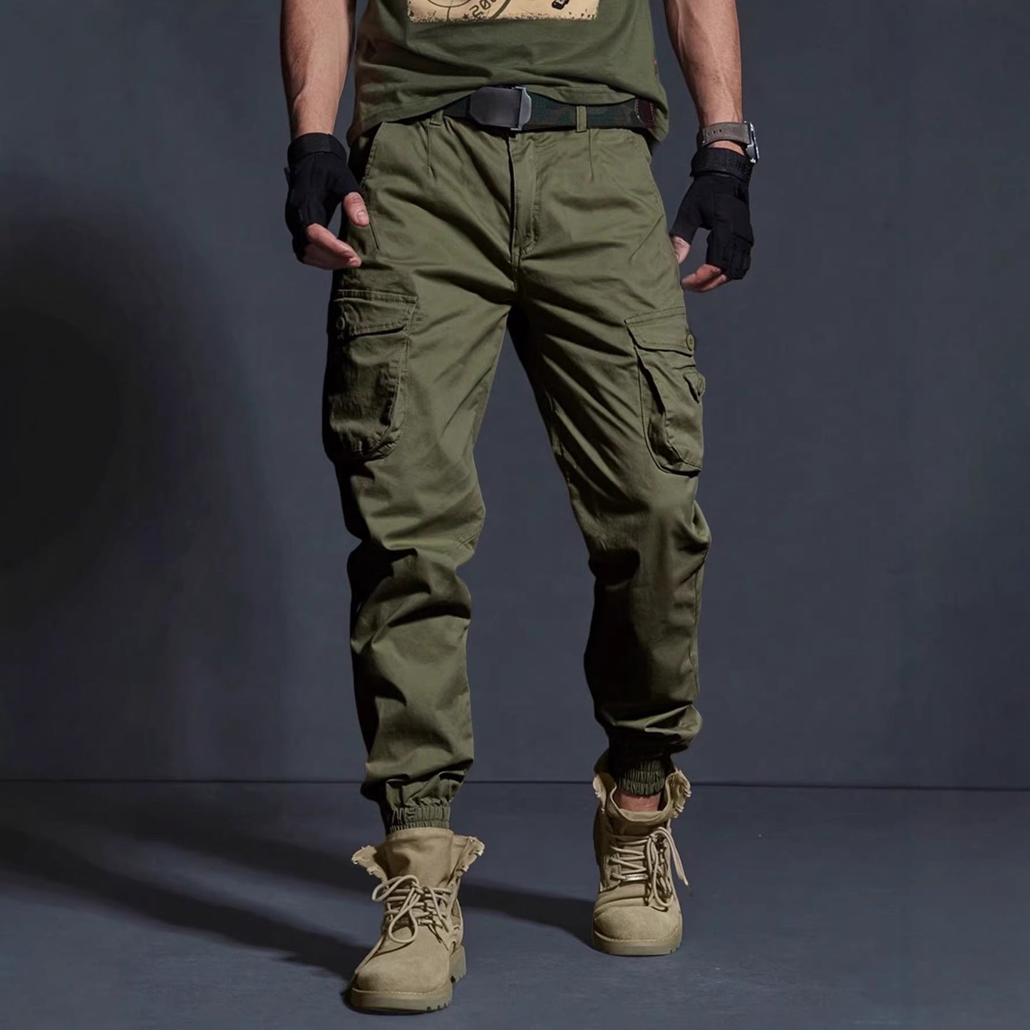 Mens American-style Multi-pocket Outdoor Sports Casual Pants